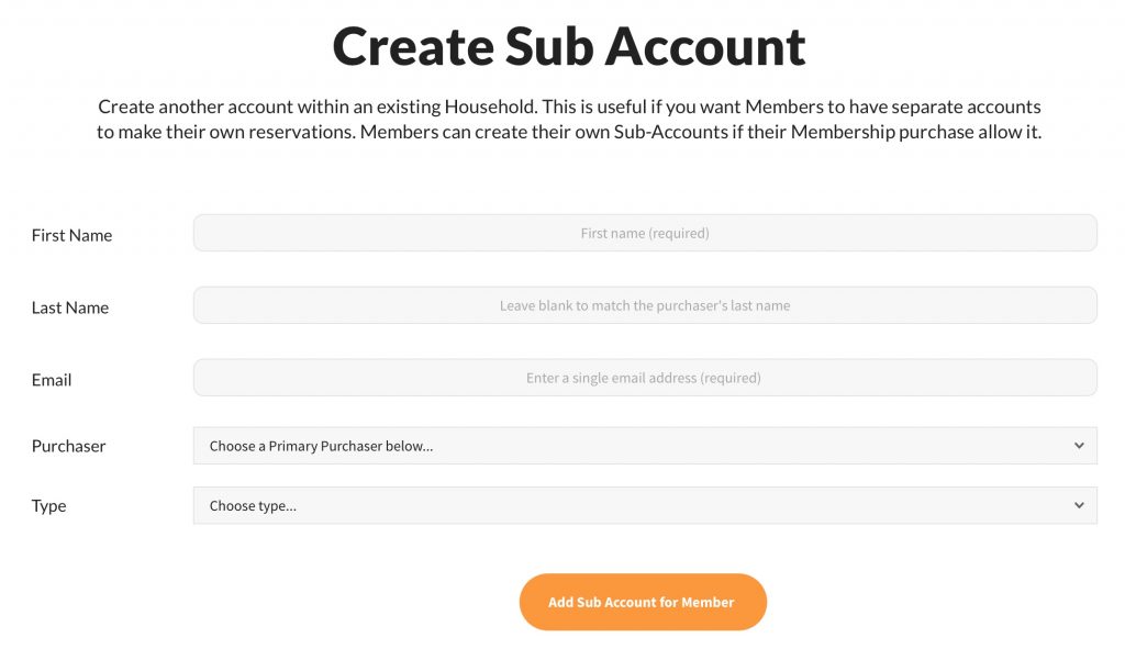 Pooldues Create Sub Account Info
