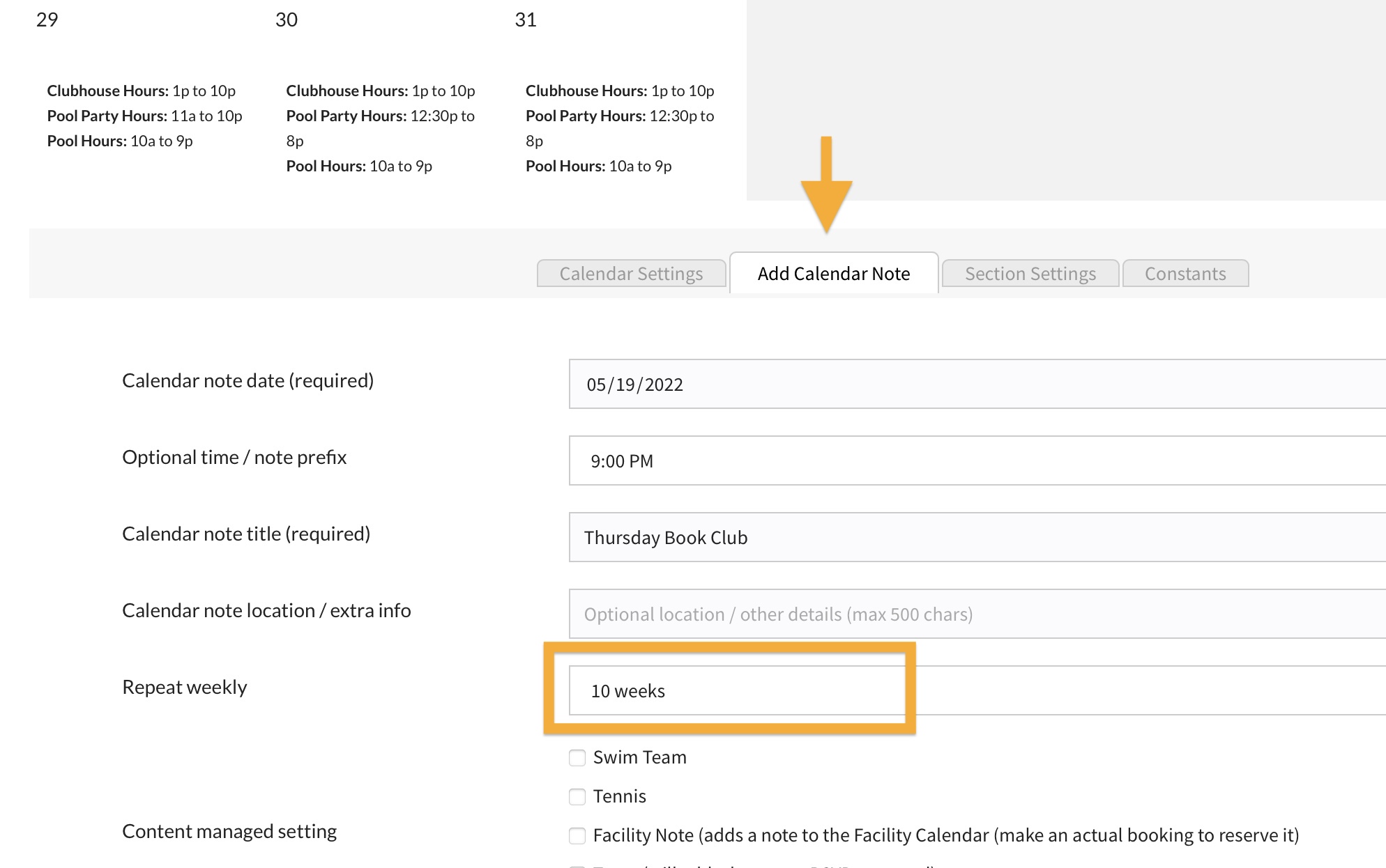 Repeating Events On A Calendar Knowledge Base